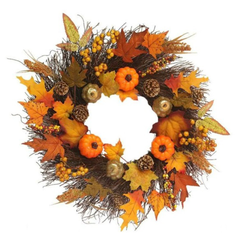 Аксессуар на стену Halloween Wreath Оранжевый Коричневый в Омске | Loft Concept 