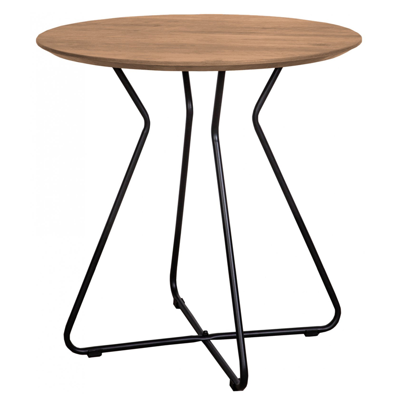 Приставной стол Matron Table round Черный Орех в Омске | Loft Concept 