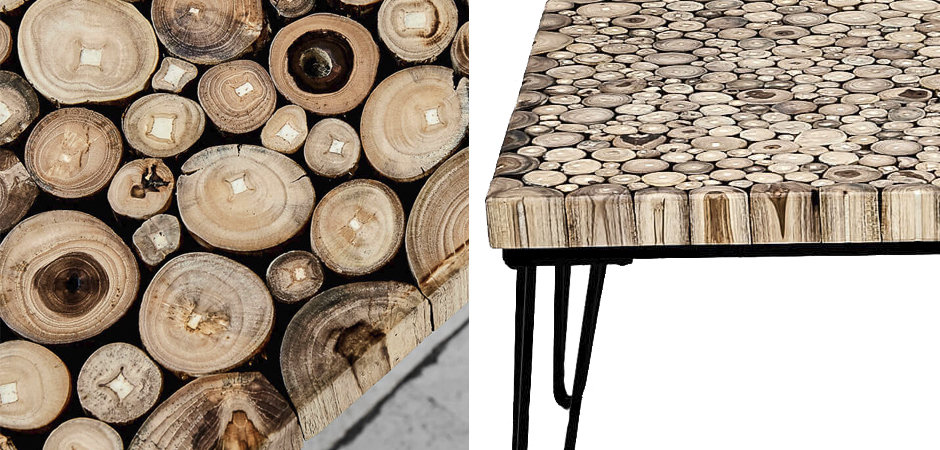 Кофейный стол Tree Cuts square coffee table Кофейный стол Tree Cuts square coffee table - Loft-Concept в Омске
