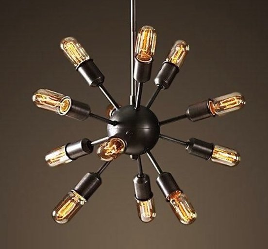 Люстра Loft Industrial Sputnik Chandelier 50 12 Черный в Омске | Loft Concept 