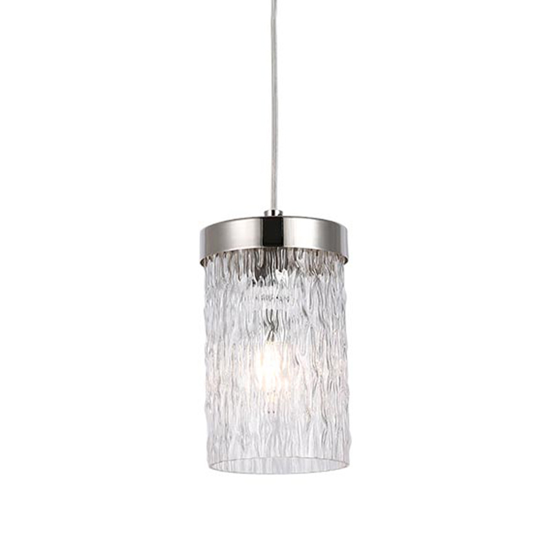 Подвесной светильник Estebe Nickel Glass Hanging Lamp Никель Прозрачный в Омске | Loft Concept 