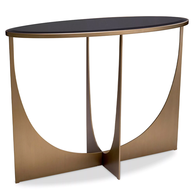 Консоль Eichholtz Console Table Elegance Черный Латунь в Омске | Loft Concept 