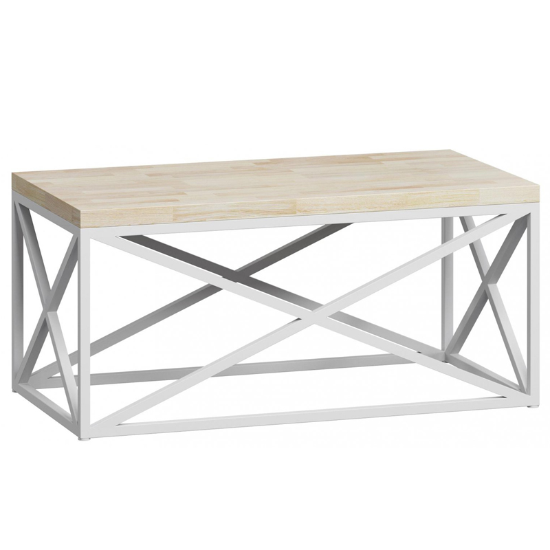 Кофейный стол Industrial Oak Geometric Coffee Table white Белый в Омске | Loft Concept 