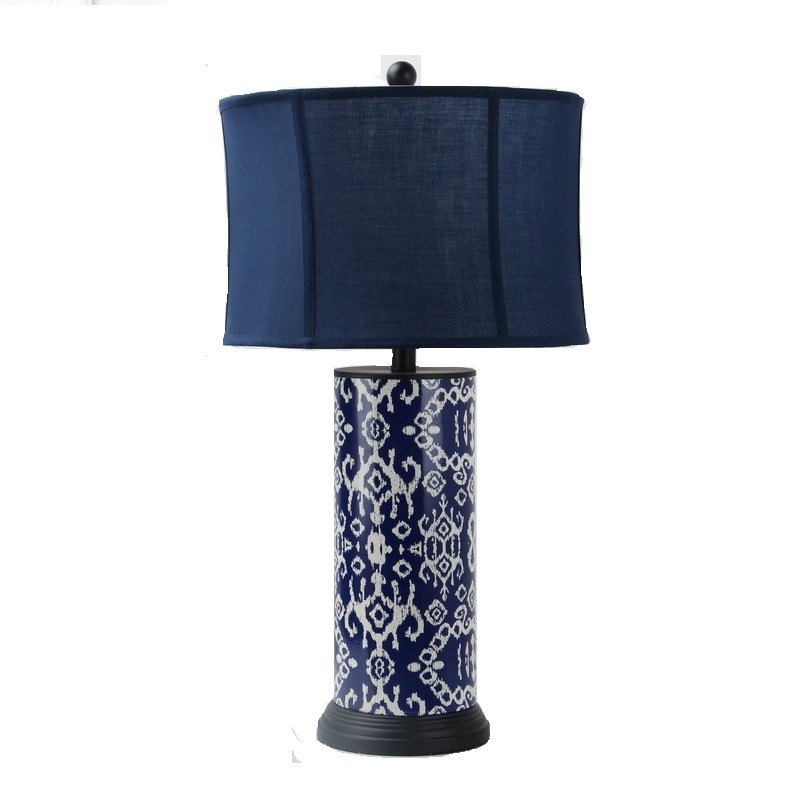 Настольная лампа Deep Blue Table Lamp Синий Белый в Омске | Loft Concept 