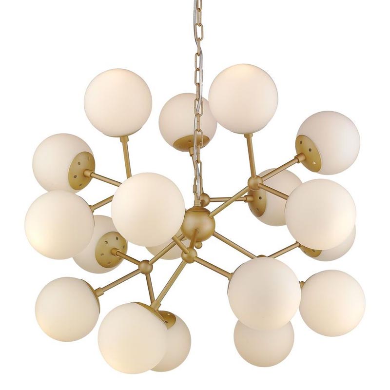 Люстра Berries Chandelier white matt 75 Золотой Белое матовое стекло в Омске | Loft Concept 