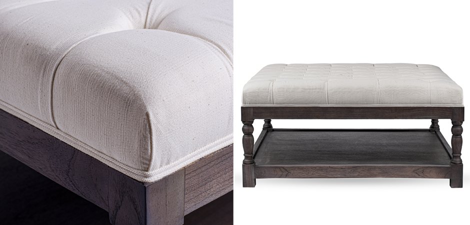 Оттоманка Coffee Table Ottoman linen and oak wood Оттоманка Coffee Table Ottoman linen and oak wood - Loft-Concept в Омске