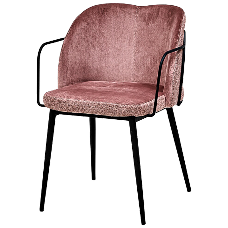 Стул Raymond Stool pink Дымчатая Роза Черный в Омске | Loft Concept 