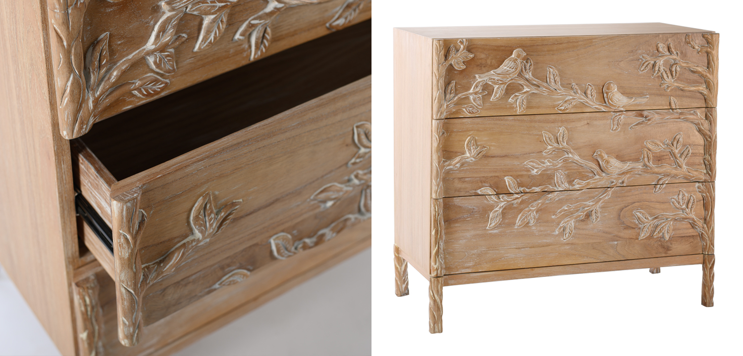 Комод с птицами Land & Sky Chest of Drawers - фото