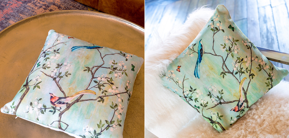 Декоративная подушка Beige and Green Chinoiserie 4 Декоративная подушка Beige and Green Chinoiserie 4 - Loft-Concept в Омске