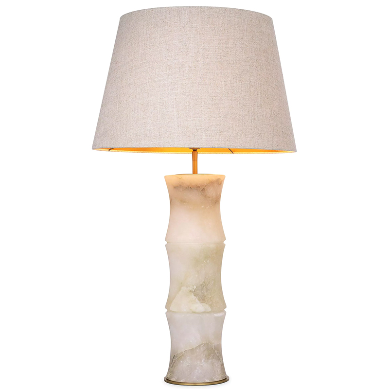 Настольная лампа Eichholtz Table Lamp Bonny Alabaster Латунь Бежевый Бежево-серый в Омске | Loft Concept 