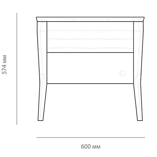 Тумба прикроватная из массива дуба с 2-мя ящиками Tasteful Furniture в Омске