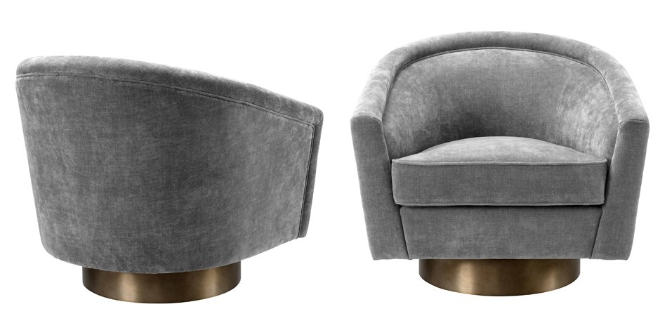Кресло Eichholtz Swivel Chair Catene Grey Кресло Eichholtz Swivel Chair Catene Grey - Loft-Concept в Омске
