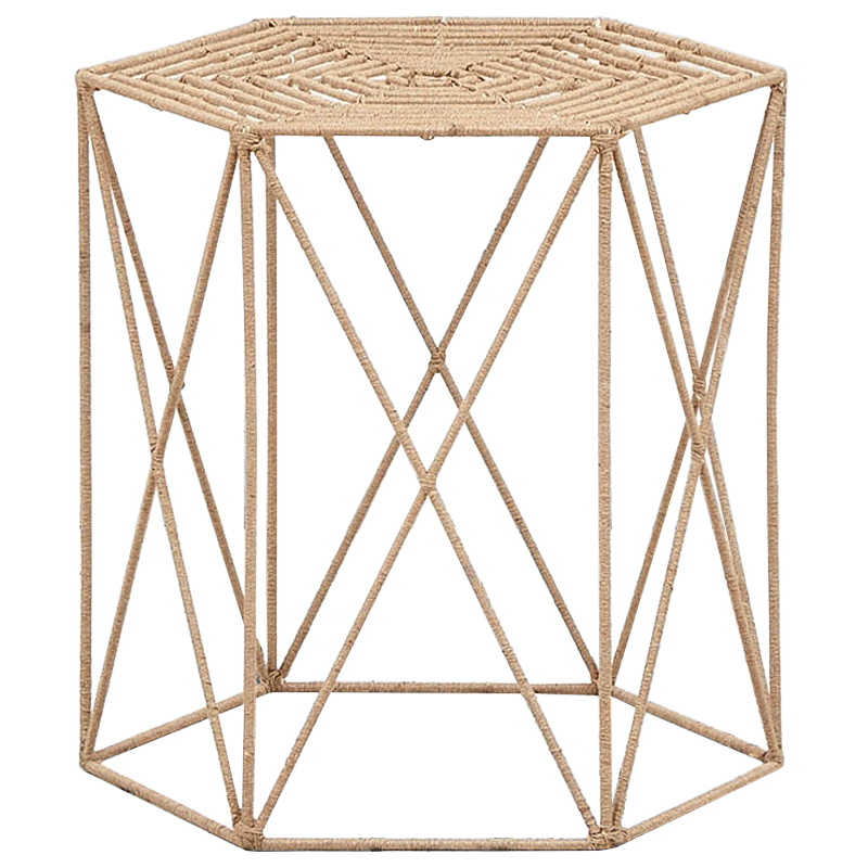 Приставной стол Wicker Alma Side Table Бежевый в Омске | Loft Concept 