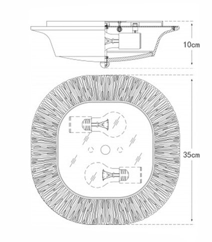 Потолочный светильник Utopia Round Sconce Black в Омске