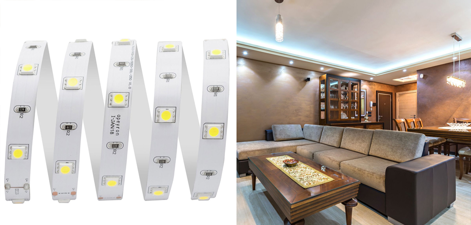 Комплект светодиодной ленты 7,2W/m 30LED/m 5050SMD холодный белый 5M Комплект светодиодной ленты 7,2W/m 30LED/m 5050SMD холодный белый 5M - Loft-Concept в Омске