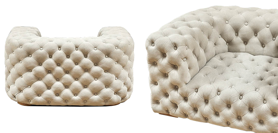 Кресло Soho Tufted Milk Armchair Кресло Soho Tufted Milk Armchair - Loft-Concept в Омске