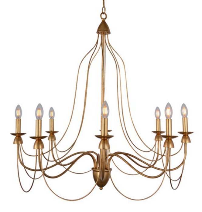 Люстра Wrought Iron Chandelier Золотой в Омске | Loft Concept 