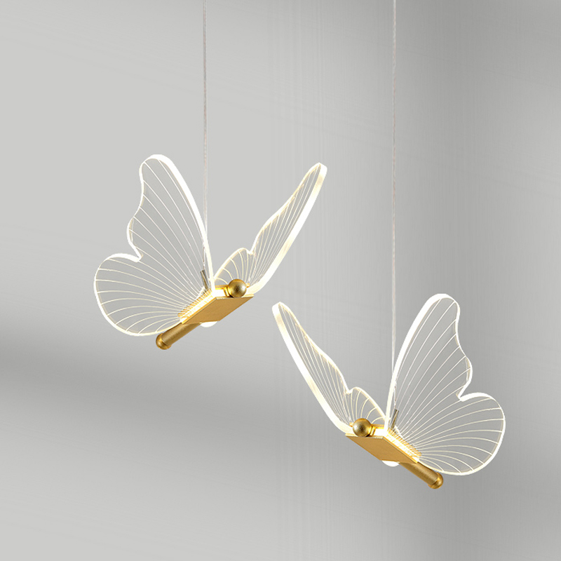 Butterfly Double Pendant Lamp D Прозрачный Латунь в Омске | Loft Concept 