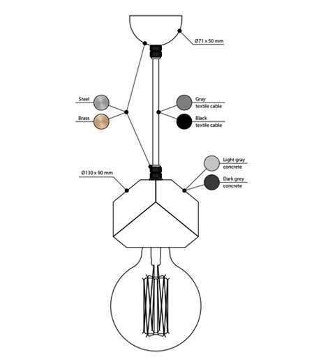 Подвесной светильник BETON MAKT в Омске