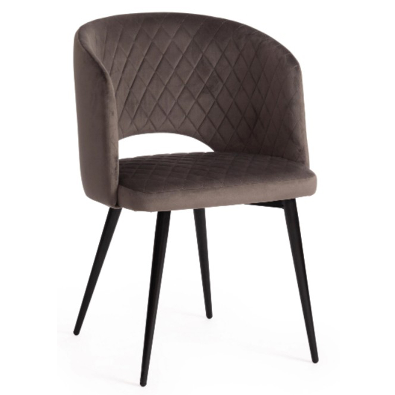 Стул Janice Grey Chair Серый (Gray) Черный в Омске | Loft Concept 