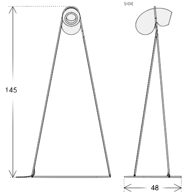 Торшер White glass trap floor lamp в Омске