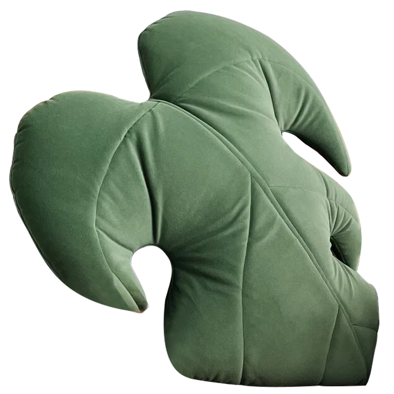 Декоративная подушка Botanical Cushion Monstera Зеленый в Омске | Loft Concept 