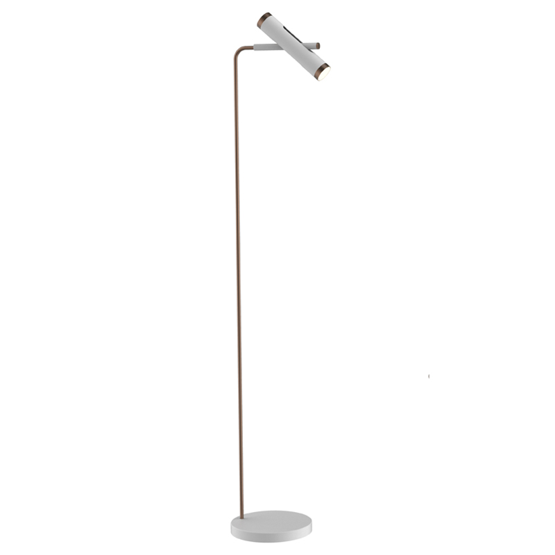 Торшер Rainer Floor Lamp white Белый Золотой в Омске | Loft Concept 