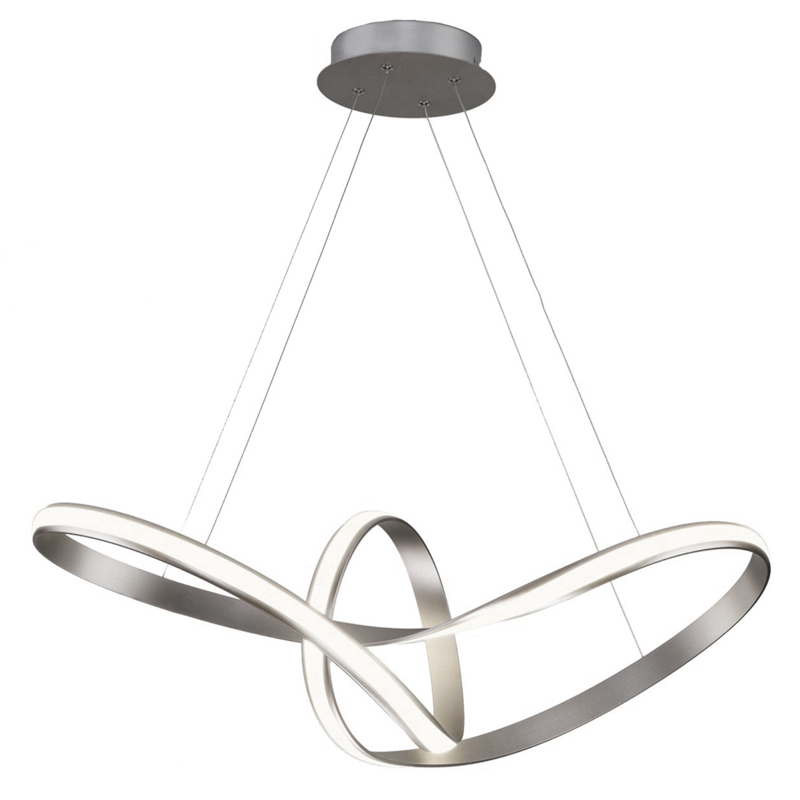 Люстра Mobius Strip Silver Chandelier Никель Сатин в Омске | Loft Concept 