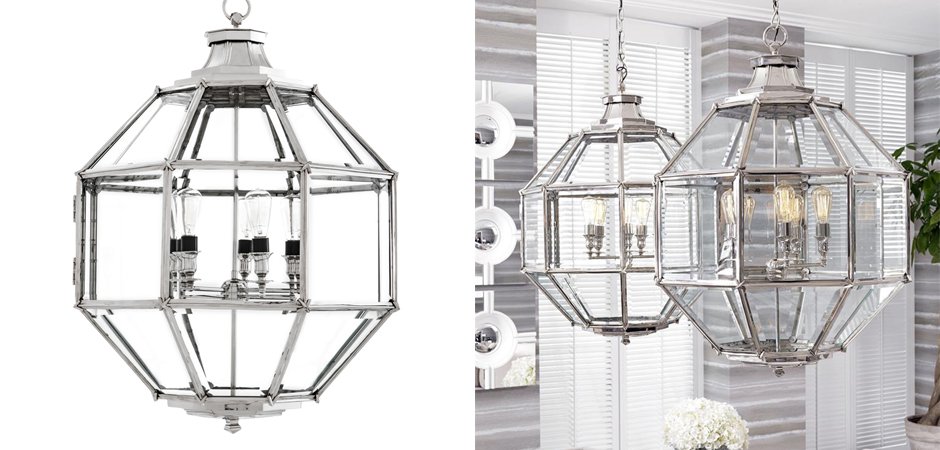 Люстра Lantern Owen Nickel L - Loft-Concept в Омске