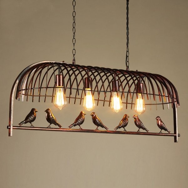 Люстра Bird Trough Pendant Коричневый в Омске | Loft Concept 