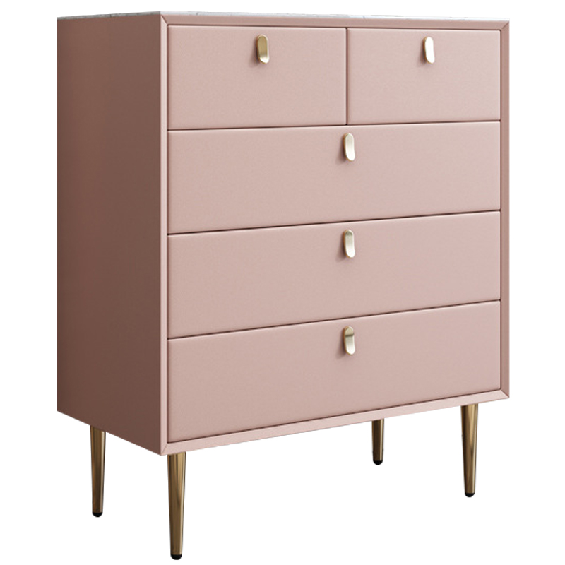 Комод Olson Leather Chest of Drawers 80 Белый Оранжевый Синий Бежевый Светло-серый Розовый в Омске | Loft Concept 