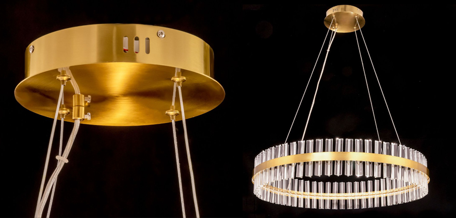 Круглая Люстра Кольцо Хрусталь диаметр 80 см RING Saturno Not Baroncelli Brass Круглая Люстра Кольцо Хрусталь диаметр 80 см RING Saturno Not Baroncelli Brass - Loft-Concept в Омске