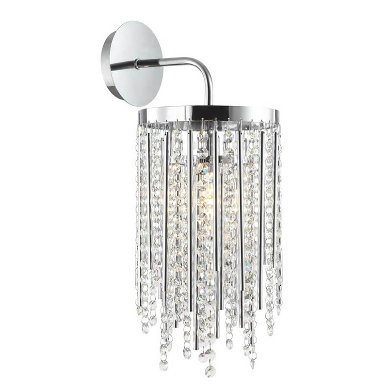 Бра Crystal Wind Chimes Chrome Wall Lamp Хром Прозрачный в Омске | Loft Concept 