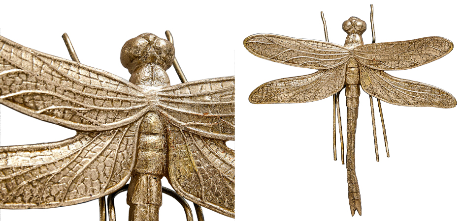 Аксессуар на стену Средняя золотая стрекоза 21 см - Loft-Concept в Омске