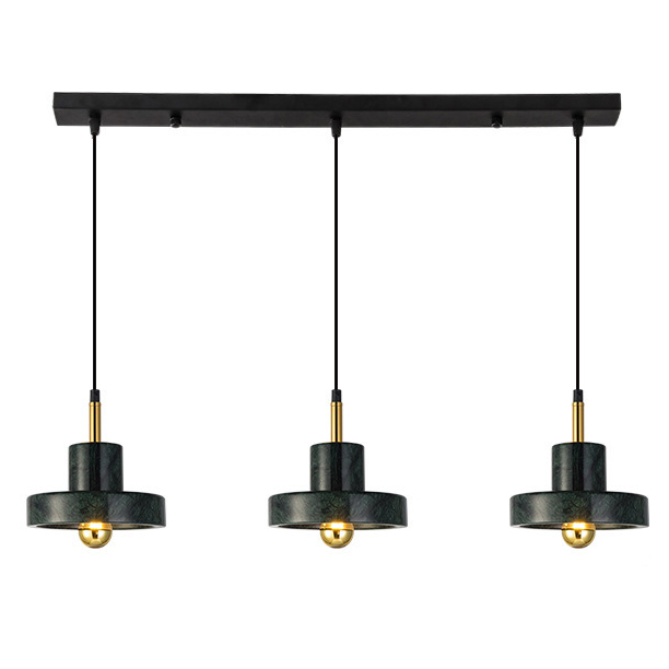 Люстра Tom Dixon Stone Pendant Black 3 Черный Золотой в Омске | Loft Concept 