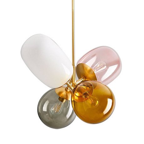 Люстра Candies Modern Balloon Glass Chandelier Золотой Мульти в Омске | Loft Concept 