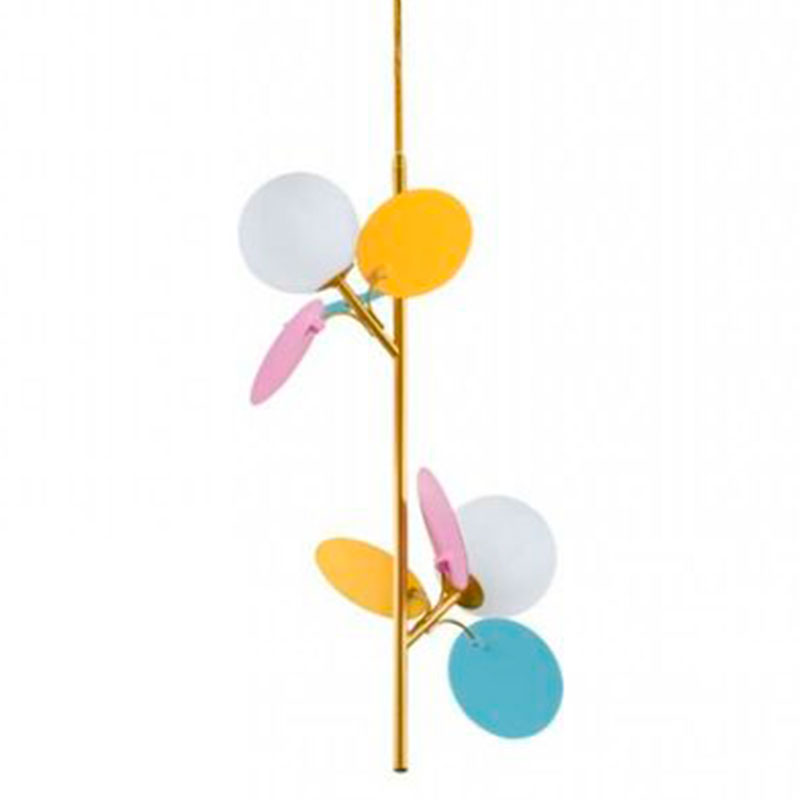 Люстра MATISSE Pendant Double multicolor Мульти Золотой Белый в Омске | Loft Concept 