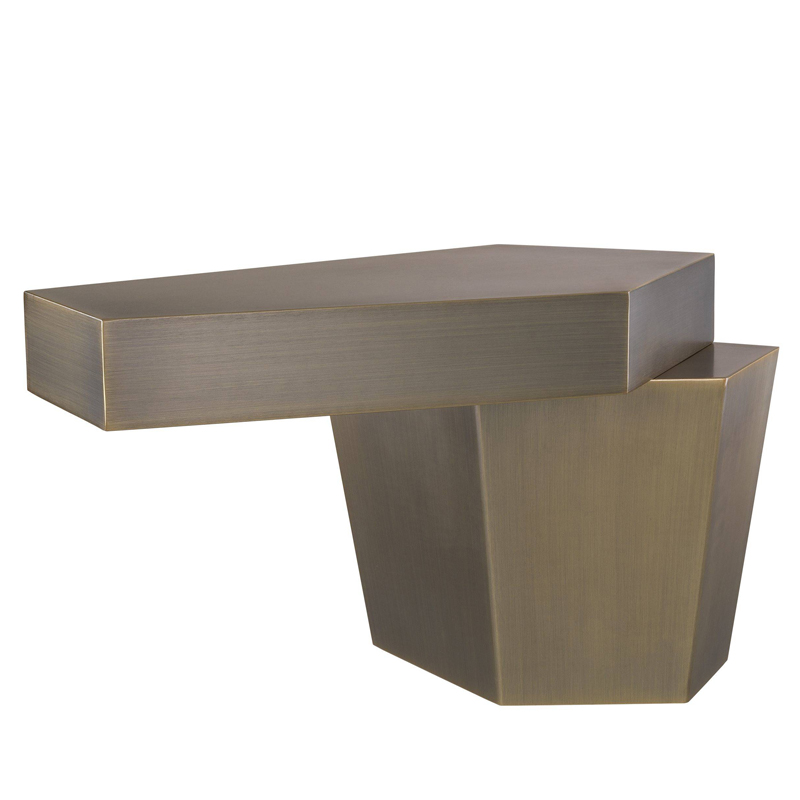 Кофейный стол Eichholtz Coffee Table Calabasas Low brass Латунь Античная полированная в Омске | Loft Concept 