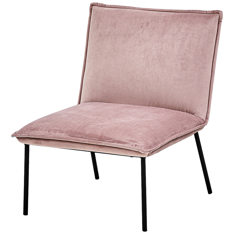 Кресло Corner Armchair Single pink Розовый пастельный Черный в Омске | Loft Concept 