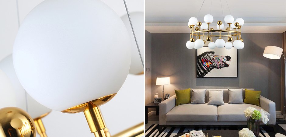Люстра Milk Bubble Ring Chandelier Люстра Milk Bubble Ring Chandelier - Loft-Concept в Омске