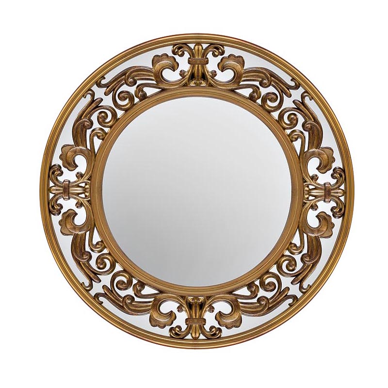 Зеркало Gold Round Mirror Золотой в Омске | Loft Concept 