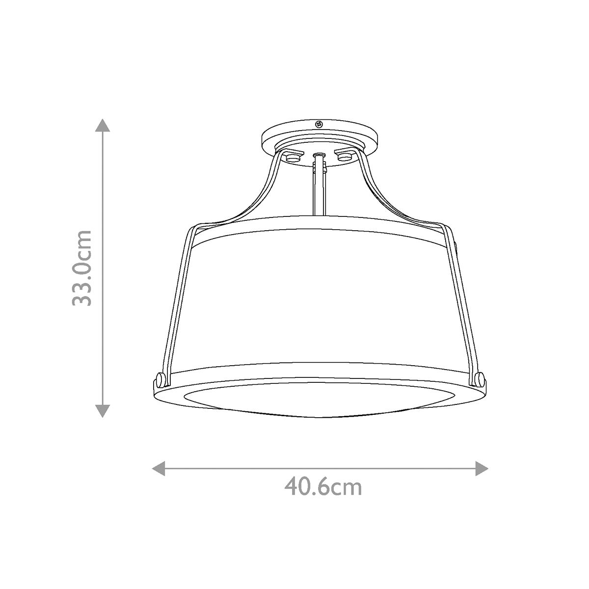 Потолочный светильник со светлым текстильным абажуром Hinkley в Омске