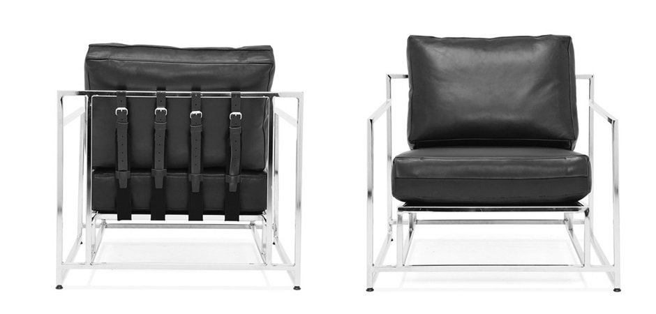 Кресло Black Calfskin Armchair Кресло Black Calfskin Armchair - Loft-Concept в Омске