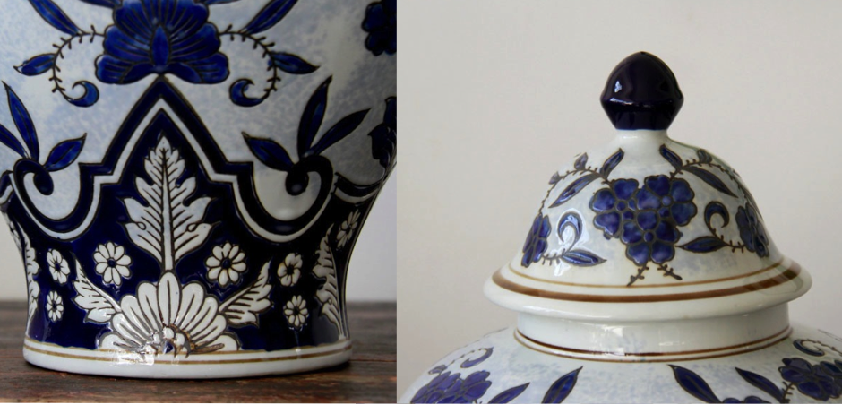 Ваза Китайский синий орнамент - Loft-Concept в Омске