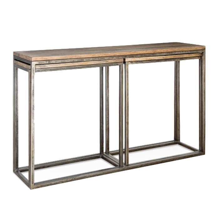 Консоль Industrial Metal Rust Triple Console Table  в Омске | Loft Concept 