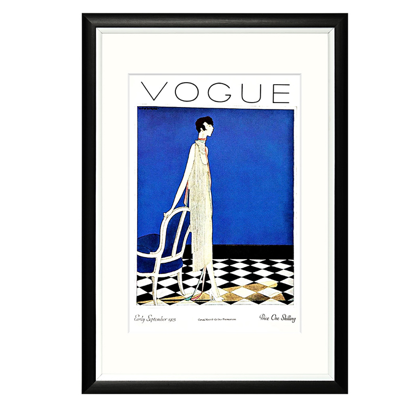 Постер Vogue September 1925 Синий Черный Белый в Омске | Loft Concept 