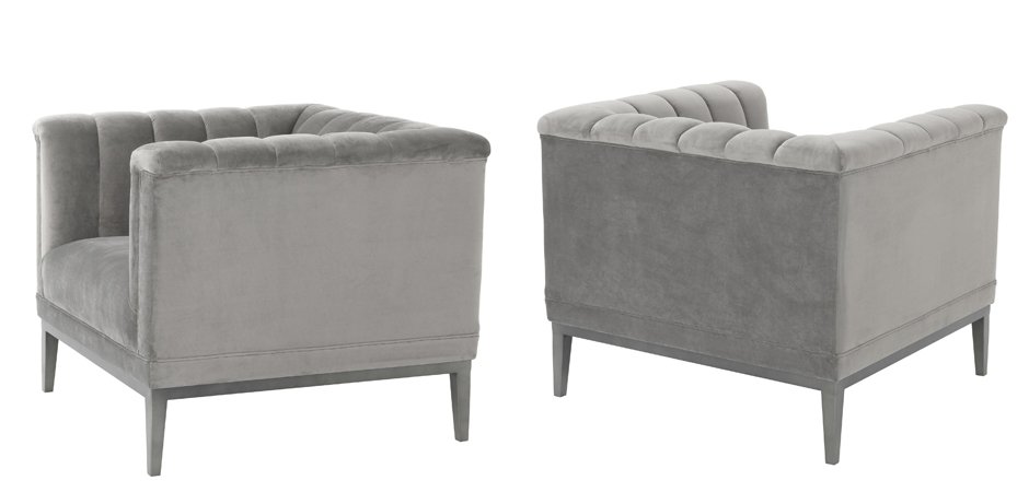 Кресло Eichholtz Chair Raffles Grey - фото №1