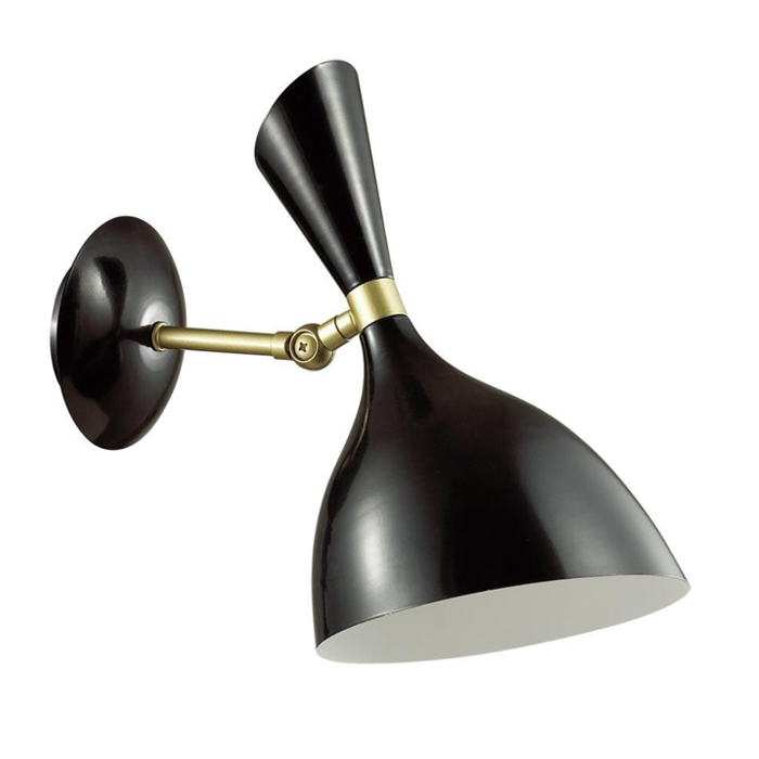 Бра Duke wall lamp Black Черный Латунь в Омске | Loft Concept 