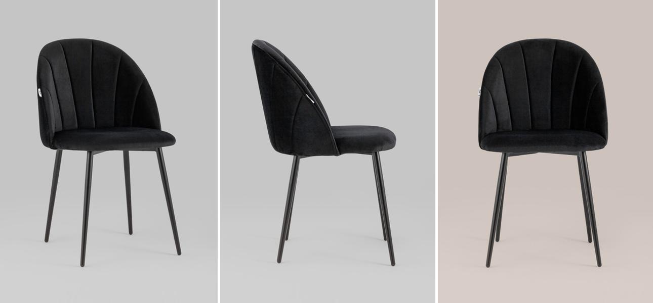 Стул Balsari S Chair Черный Велюр - фото