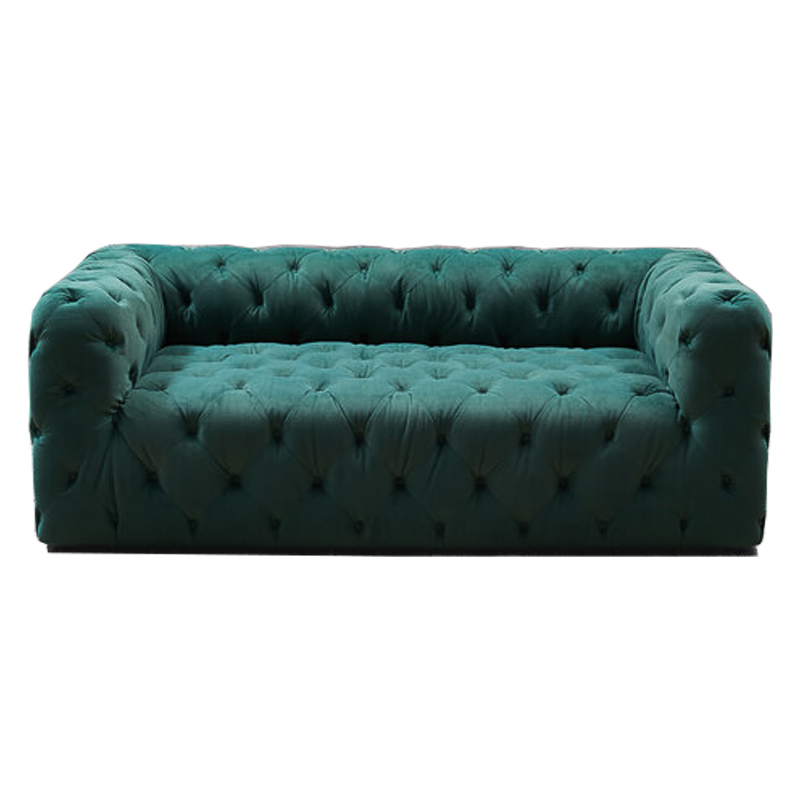 Диван Soho tufted green velor Изумрудный в Омске | Loft Concept 